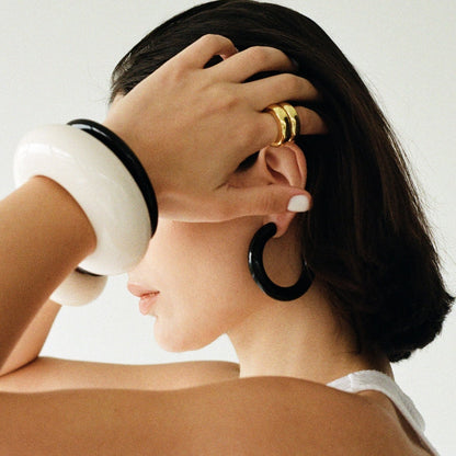 Big Bold Hoops in black