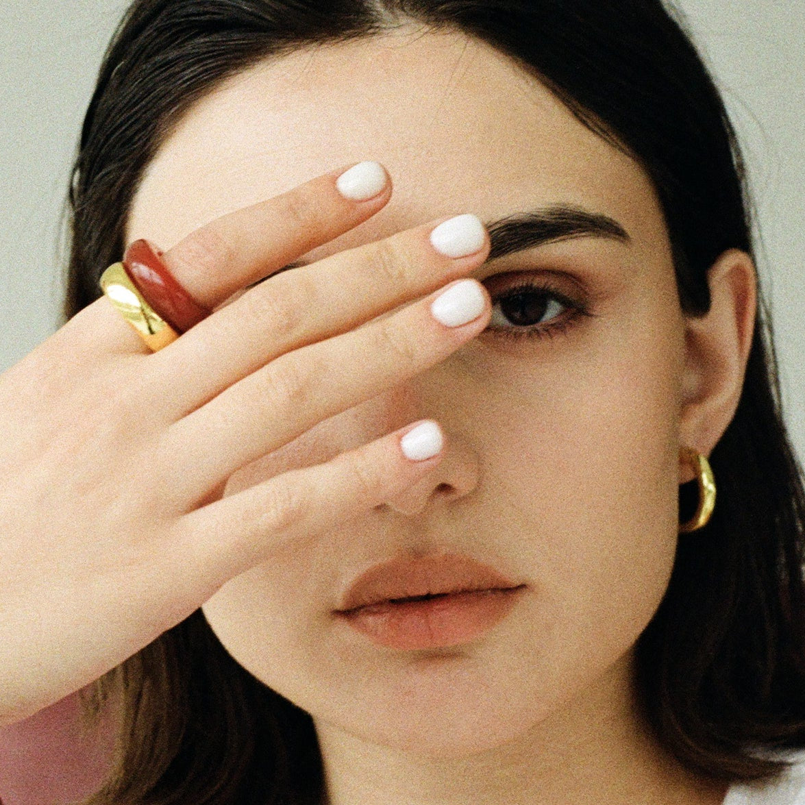 The Ring: red agate & gold