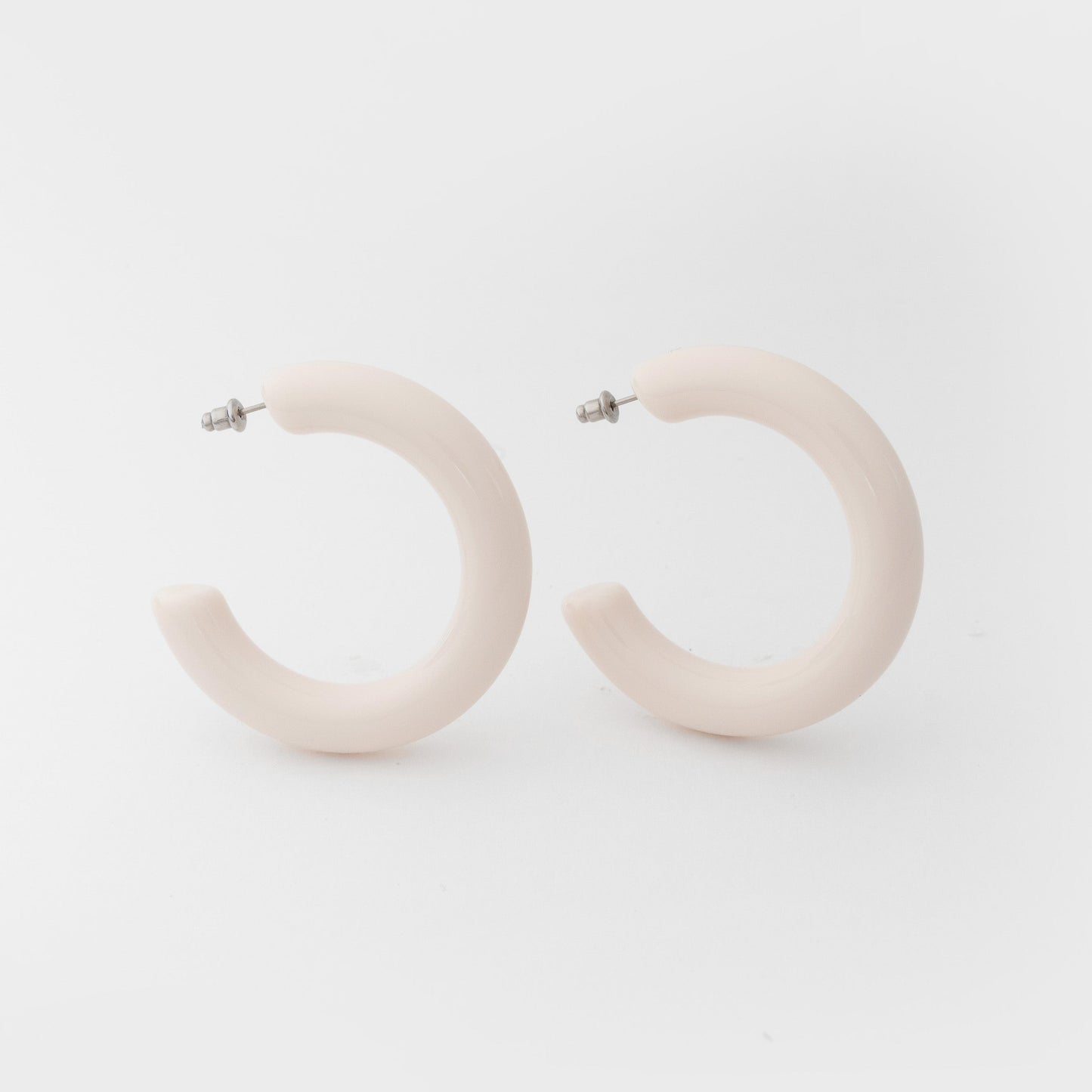 Big Bold Hoops in white