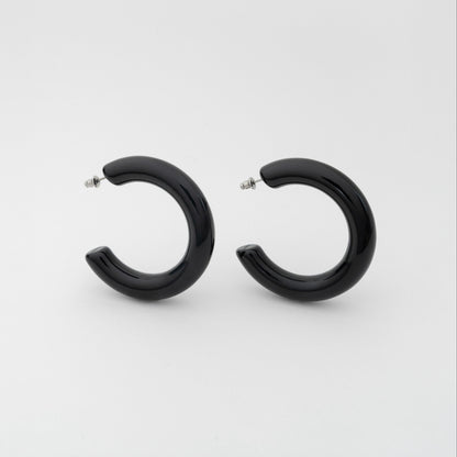 Big Bold Hoops in black