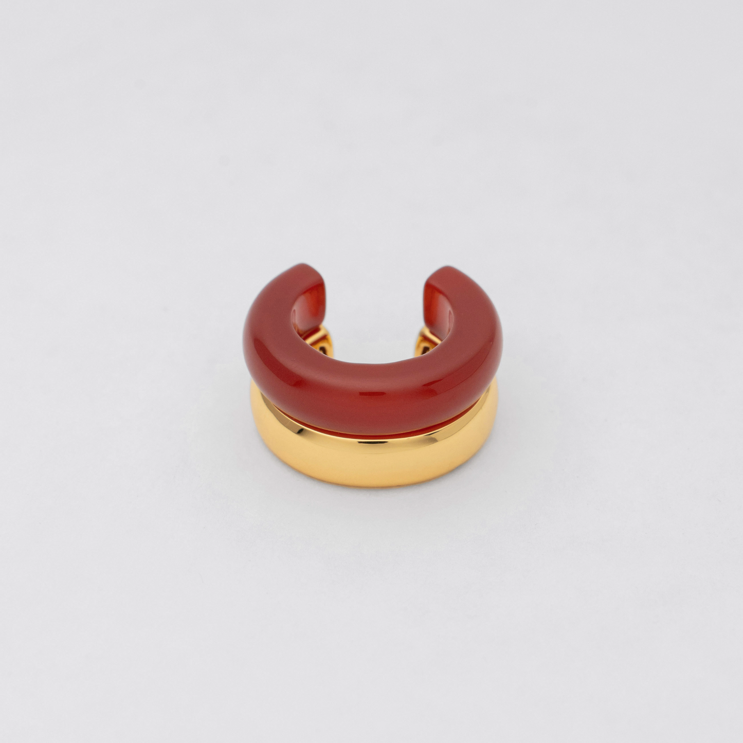 The Ring: red agate & gold