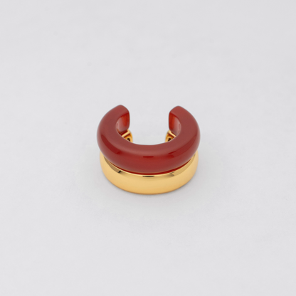 The Ring: red agate & gold