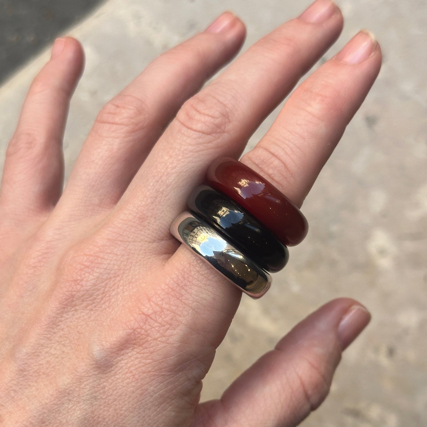 El anillo: ágata negra