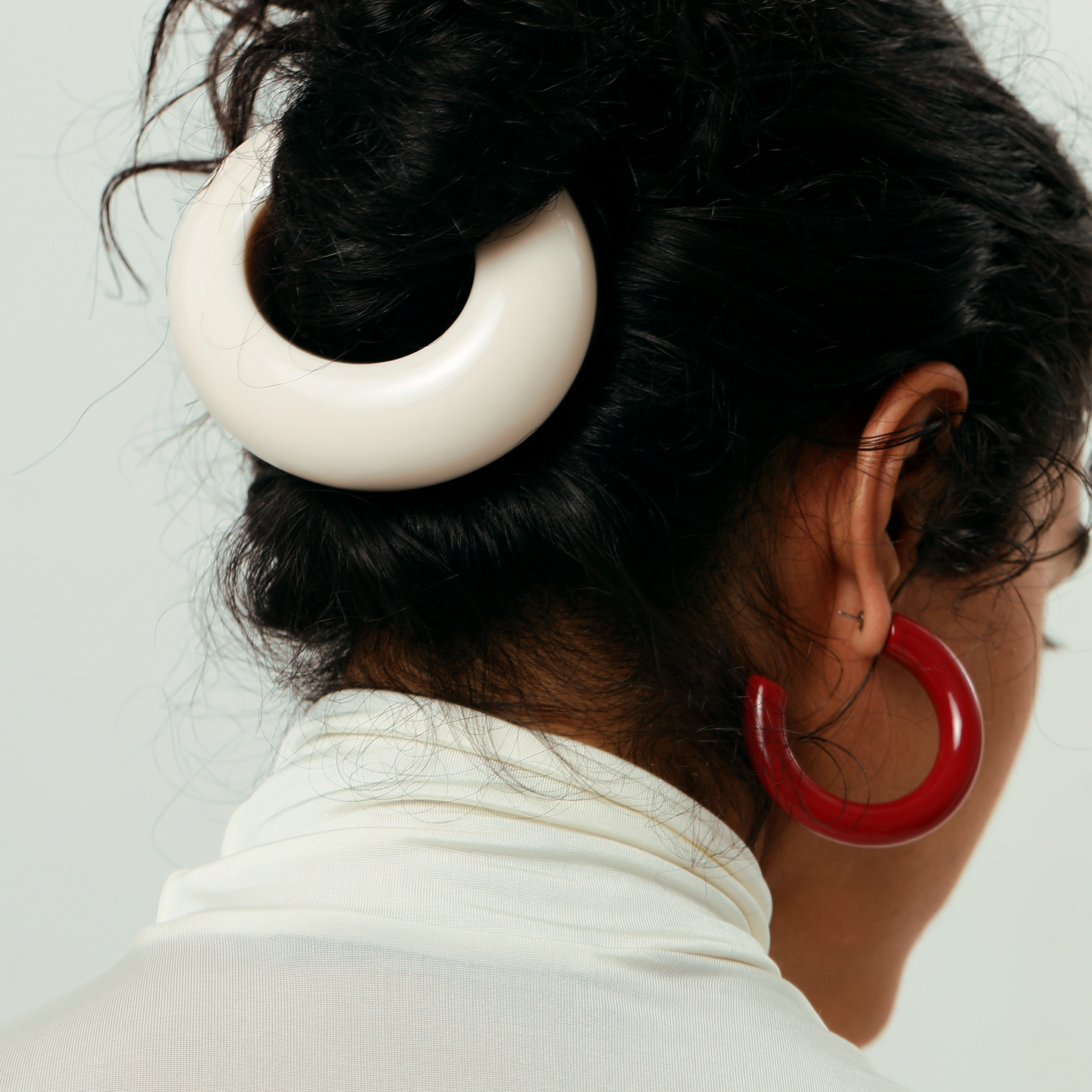 Big Bold Hoops in burgundy