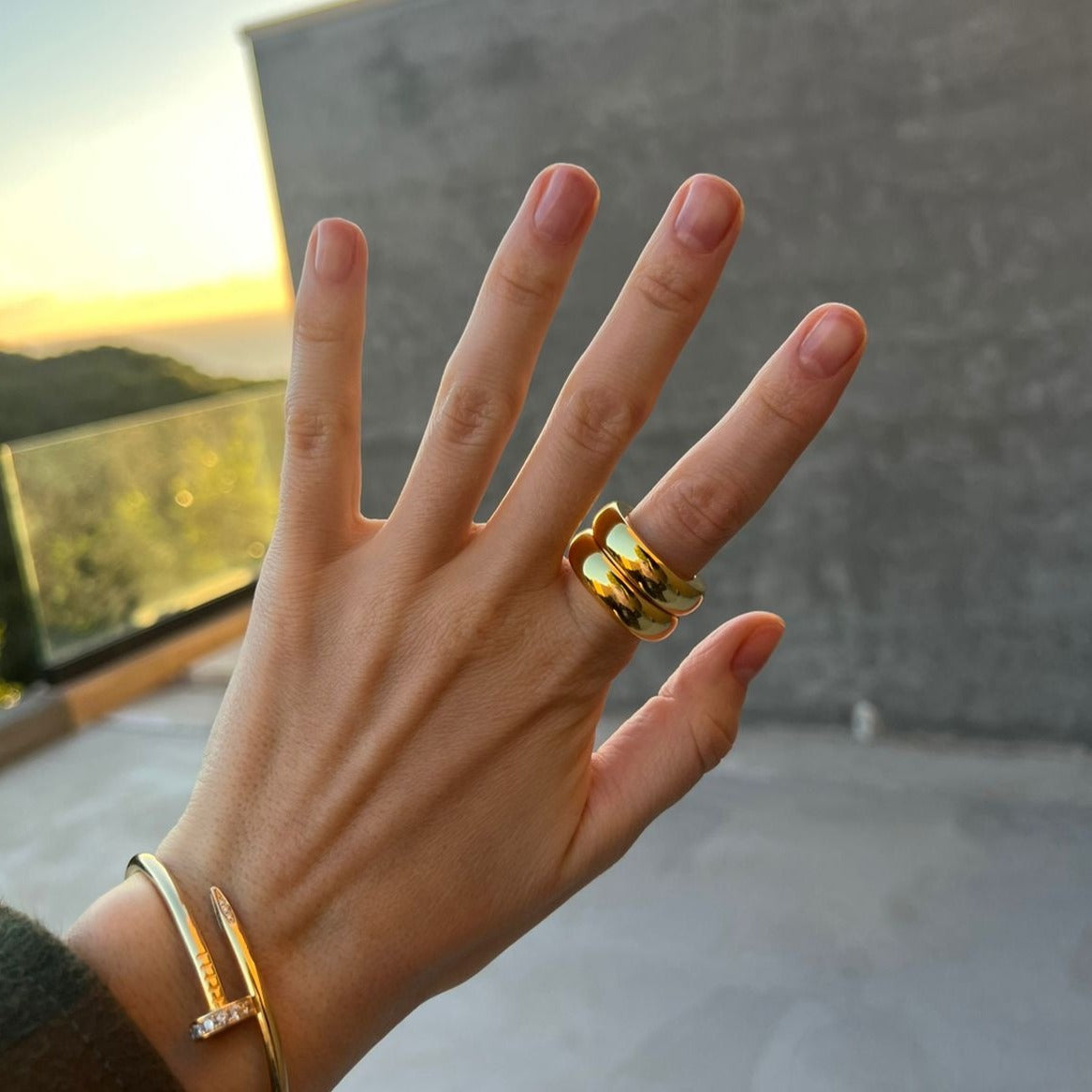 El anillo: engastado en oro