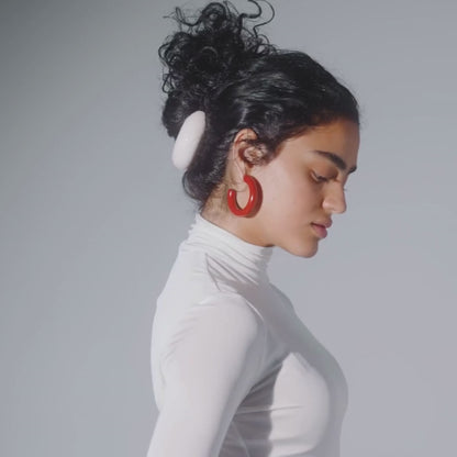 Big Bold Hoops in burgundy